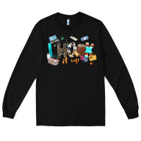 Black i hook it up sewing Long Sleeve Tee - Zillion Design Studio