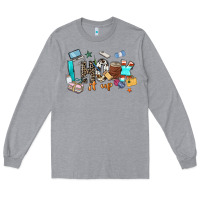 Heather Grey i hook it up sewing Long Sleeve Tee - Zillion Design Studio