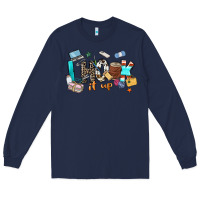 Navy i hook it up sewing Long Sleeve Tee - Zillion Design Studio