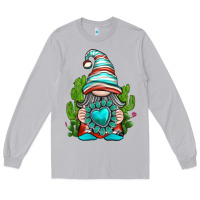 Moon Dust western gnome with turquoise gemstone Long Sleeve Tee - texasbilliewilder