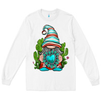 White western gnome with turquoise gemstone Long Sleeve Tee - texasbilliewilder