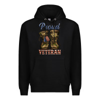 Black proud veteran camo shoes Premium Hoodie - Jasminsmagicworld