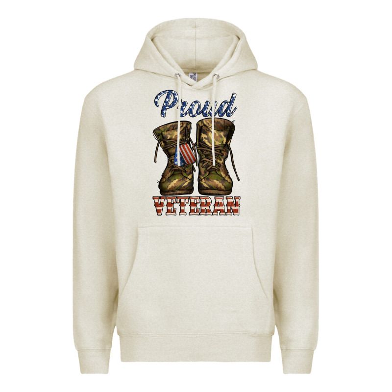 Proud Veteran Camo Shoes Premium Hoodie by Jasminsmagicworld | Teevron