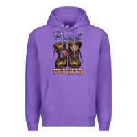 Purple proud veteran camo shoes Premium Hoodie - Jasminsmagicworld