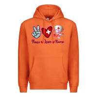 Carrot Peace Love Nurse Premium Hoodie - RanaPortraitStore