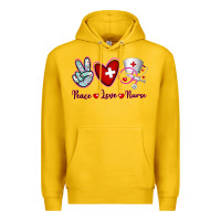 Lemon Peace Love Nurse Premium Hoodie - RanaPortraitStore