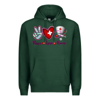Sports Green Peace Love Nurse Premium Hoodie - RanaPortraitStore