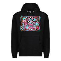 Black race track mom Premium Hoodie - AdoDesignShop