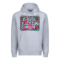 Heather Grey race track mom Premium Hoodie - AdoDesignShop
