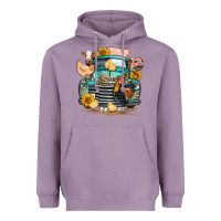 Lavender farm truck farm animals Heavyweight Hoodie - FaDigitalArtStudio