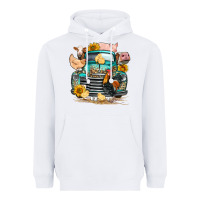 White farm truck farm animals Heavyweight Hoodie - FaDigitalArtStudio