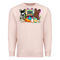 Pale Pink western rabbits Premium Sweatshirt - AdoDesignShop