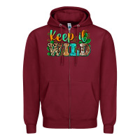 Burgundy keep it wild Zipper Hoodie - Zillion Design Studio