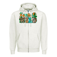 Oatmeal Heather keep it wild Zipper Hoodie - Zillion Design Studio