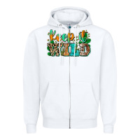 White keep it wild Zipper Hoodie - Zillion Design Studio