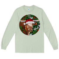 Matcha Longhorn Cow Christmas Long Sleeve Tee - RanaPortraitStore