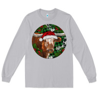 Moon Dust Longhorn Cow Christmas Long Sleeve Tee - RanaPortraitStore
