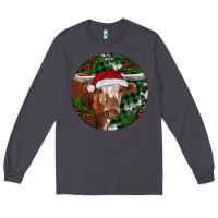 Smoke Longhorn Cow Christmas Long Sleeve Tee - RanaPortraitStore