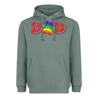 Sage lgbtq dad and paw Heavyweight Hoodie - HRA Design Shop