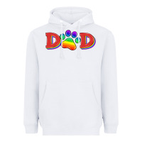 White lgbtq dad and paw Heavyweight Hoodie - HRA Design Shop