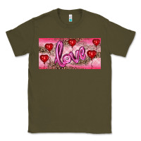 Army Green Valentine's Day Love Balloon Heart Balloons Classic Tee - RanaPortraitStore