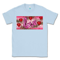 Dusty Blue Valentine's Day Love Balloon Heart Balloons Classic Tee - RanaPortraitStore