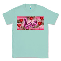 Seafoam Valentine's Day Love Balloon Heart Balloons Classic Tee - RanaPortraitStore