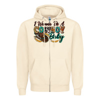 Sandshell i wanna be a cowboy baby Zipper Hoodie - Zillion Design Studio