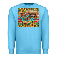 Ocean Blue teacher vibes Premium Sweatshirt - JahusDesignShop