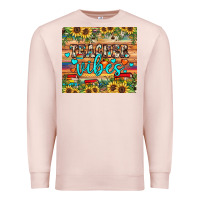 Pale Pink teacher vibes Premium Sweatshirt - JahusDesignShop