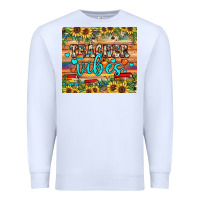 White teacher vibes Premium Sweatshirt - JahusDesignShop