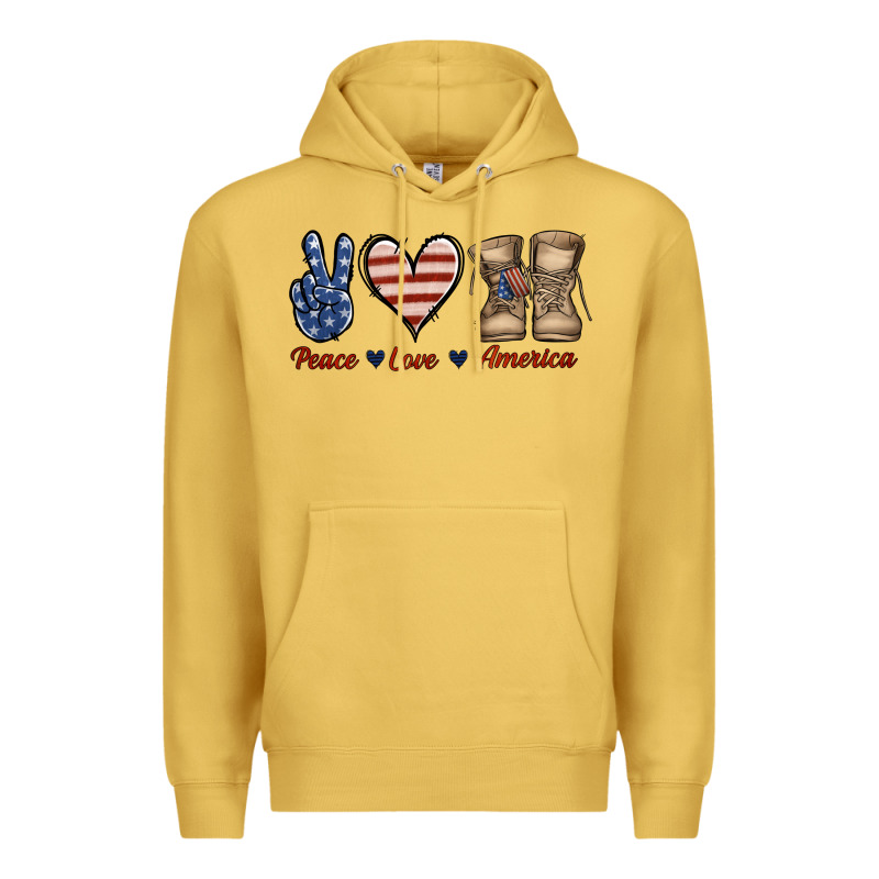 Peace Love America Premium Hoodie by Jasminsmagicworld | Teevron