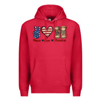 Cardinal Peace Love America Premium Hoodie - Jasminsmagicworld