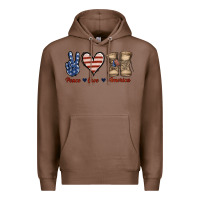 Chestnut Peace Love America Premium Hoodie - Jasminsmagicworld