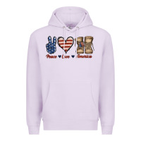 Lilac Peace Love America Premium Hoodie - Jasminsmagicworld