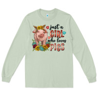 Matcha western just girl who loves pigs Long Sleeve Tee - texasbilliewilder
