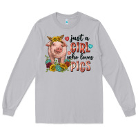 Moon Dust western just girl who loves pigs Long Sleeve Tee - texasbilliewilder