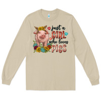Mushroom western just girl who loves pigs Long Sleeve Tee - texasbilliewilder
