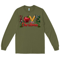 Army Green Western Christmas Love Long Sleeve Tee - RanaPortraitStore