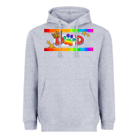 Heather Grey lgbtq dad  libbey glass Heavyweight Hoodie - HRA Design Shop