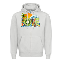Dove Grey love kiwi summer Zipper Hoodie - texasbilliewilder