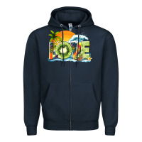 Navy love kiwi summer Zipper Hoodie - texasbilliewilder