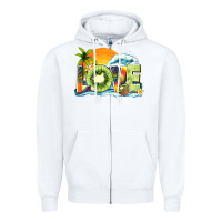 White love kiwi summer Zipper Hoodie - texasbilliewilder