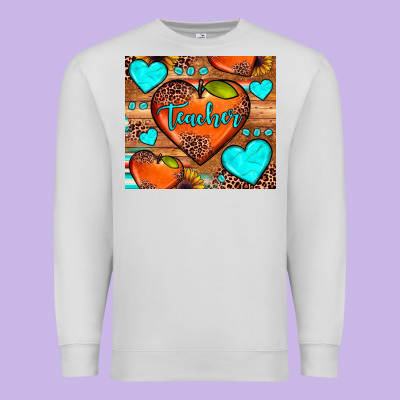 Teacher Hearts Premium Sweatshirt Designed By Jahusdesignshop