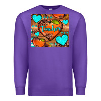 Purple teacher hearts Premium Sweatshirt - JahusDesignShop