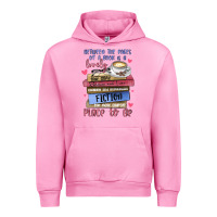 Fuchsia Pink between the pages of a book is lovely place to be Urban Hoodie - MaliasSmallBusiness