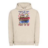 Pigment French Oak between the pages of a book is lovely place to be Urban Hoodie - MaliasSmallBusiness