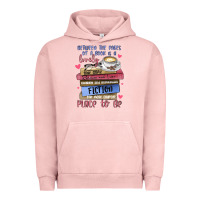 Pigment Salmon between the pages of a book is lovely place to be Urban Hoodie - MaliasSmallBusiness