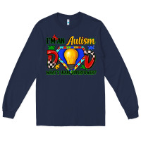 Navy im an autism dad whats your superpower Long Sleeve Tee - Zillion Design Studio
