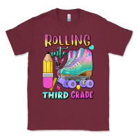 Burgundy rolling into third grade Classic Tee - BundleAndBundleShop